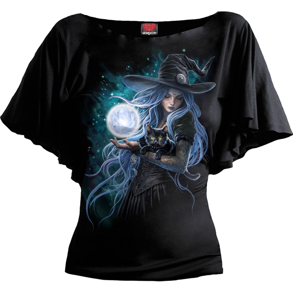 Spiral - Mystic Moon Top - Zwart